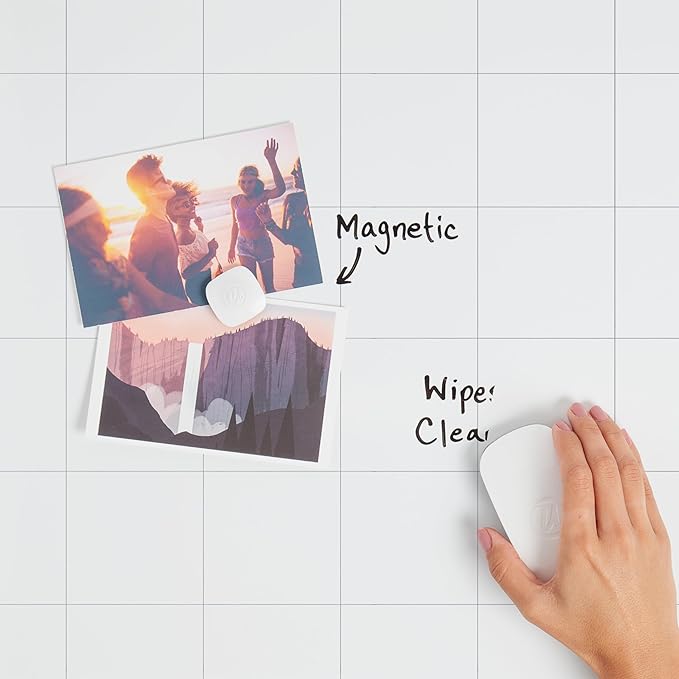 U Brands Magnetic Dry Erase Calendar White Board, 30" x 20", White Wood Style Frame, Includes Magnets | 30 x 20 in. Monthly grid plus notes and to-do sections. Magnetic painted steel. Hangs either way. 5-year warranty.