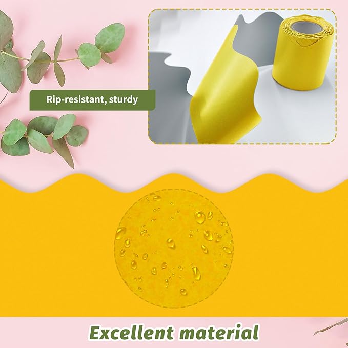 8 Rolls 262.4 Ft Yellow Bulletin Board Borders - Yellow Bulletin Board Borders for Classroom, School & Office Decor - Bulletin Boards Decorations - Bulletin Boards Trim