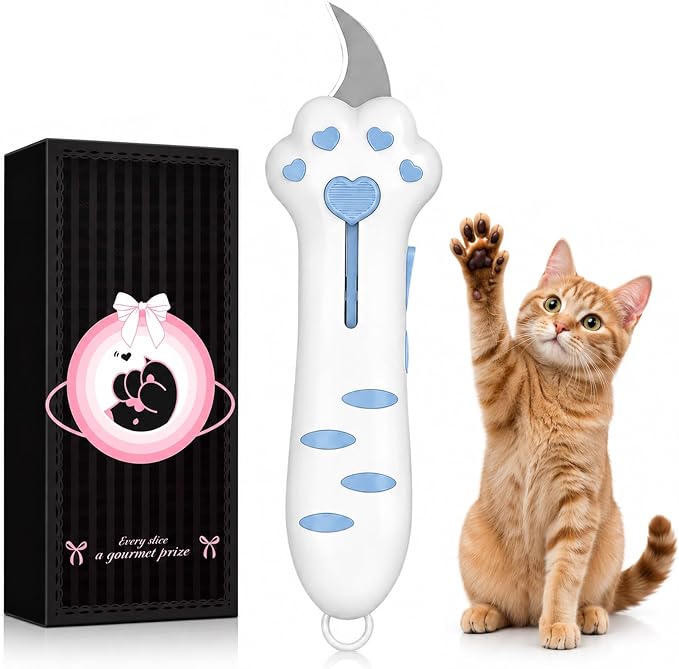Cat Paw Retractable Box Cutter — Cute Kawaii Utility Knife | Portable Cat Claw Knife with Handle,Multifunctional Mini Utility Knife for Boxes Envelopes,Packages,Lock+One-Click Retract