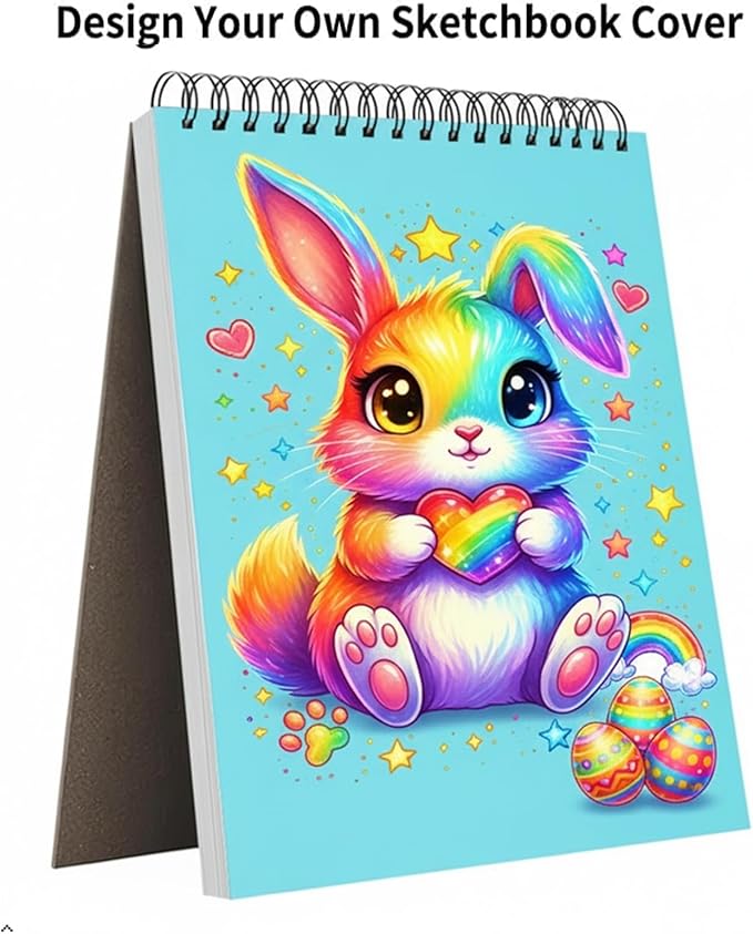 Soucolor 9" x 12" Spiral Bound Blank Sketch Notebook Journal Book- 1-Pack 100 Sheets Acid-Free 68lb/100gsm Paper, Art Sketchbook for Painting, Doodling, Journaling, Kids, Students, Adults, Beginners
