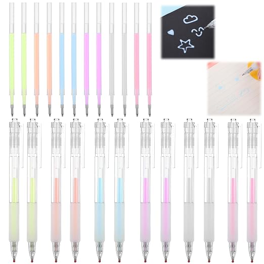 24Pcs Quick Dry Glue Pen, Ballpoint Roller Glue Pen Tacky Glues Pens | Apply Glues Like Writing, Easy Precise Control, Fine Tip, Classroom Supplies, for Craft Scrapbook, Card Making