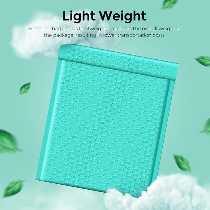 Metronic 6000 Pack Bubble Mailer 8.5x12 Inch Teal Full Pallet Usable Size 8.5x11" Waterproof Padded Envelopes Bubble Mailers Cushioning for Shipping,Jewelry Makeup Supplies,Gift Packaging Bulk