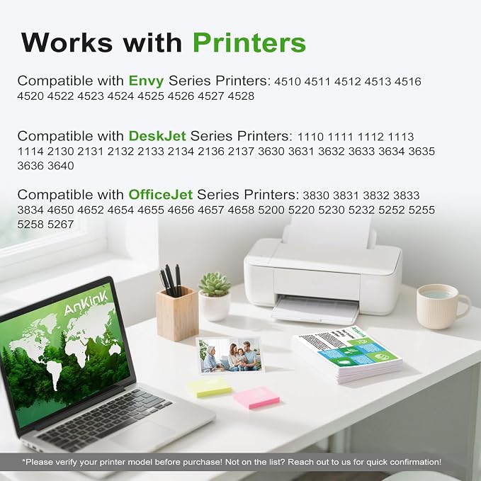 Ankink 63XL Ink Cartridges Replacement for HP 63 XL Black Color Combo Pack | Fit for HP63 3830 4650 4652 4655 5200 5252 5255 5258 4520 4512 1112 2132 3630 3632 3631 2130 4510 4654 Printers BK Tricolor