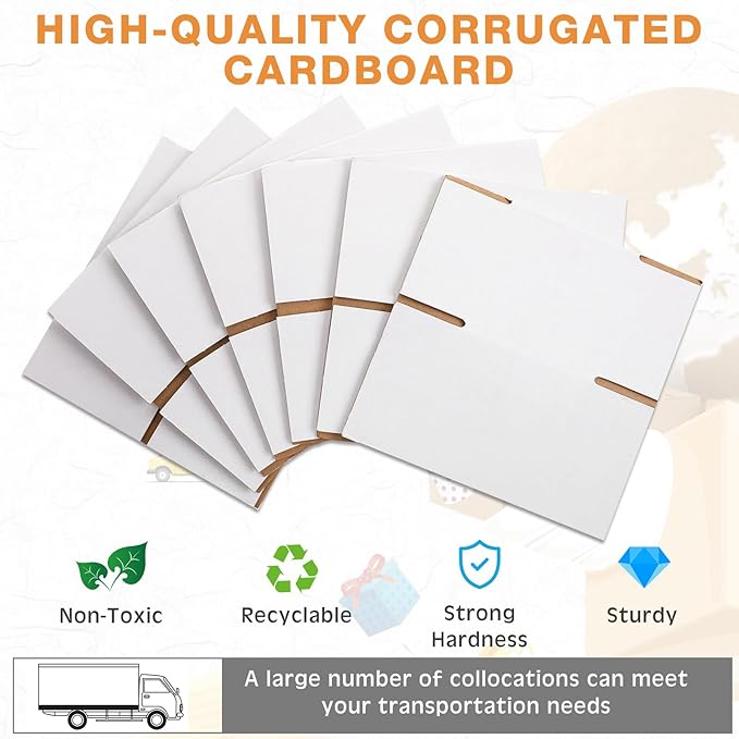 Yeaqee 72 Pcs Shipping Boxes Corrugated Cardboard Small Shipping Boxes for Packaging Mailing Packing Moving Small Business Storage Crafts Gifts(4x4x4 Inch,White)