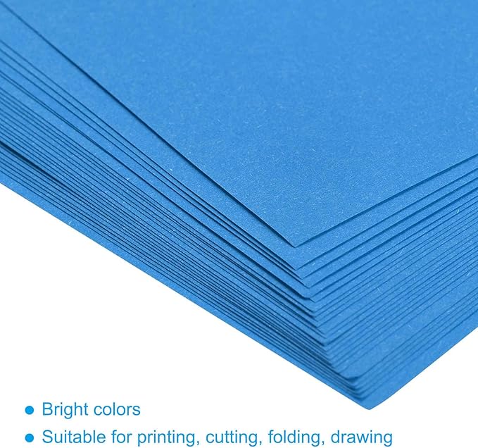 MECCANIXITY 100 Sheets Colored Copy Paper 8.3 x 11.7 Inch Printer Paper 80gsm Lake Blue for Office Printing, Document Copying, Invitations, Forms, Art Projects