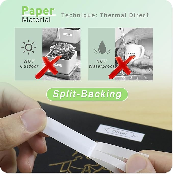 UNOKA Label Tape Replace for Dymo Label Maker Refills Letratag, 1/2" x 13ft(12mm x 4m), White Paper 91330 10697 for Dyno Dynamo Letra Tag LT-100H LT-100T 200B Printer, 5 Pack