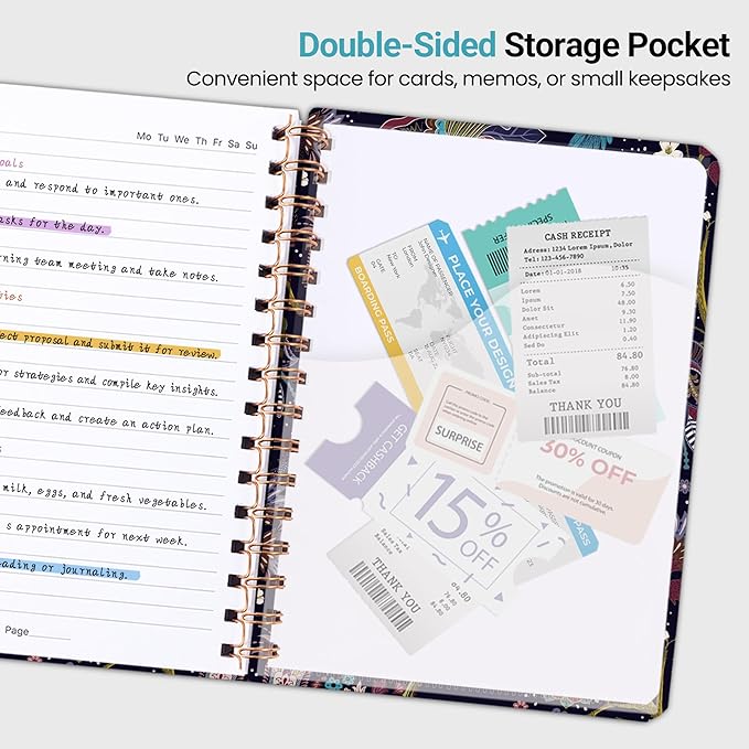 CICPAP Lined Spiral Journal Notebook, A5 College Ruled Notebook for Journaling, Note-Taking, and Daily Planning, Durable Hardcover with an Elegant Design, Hummingbird