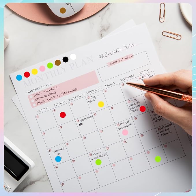 Dot Circle Stickers - 3000pcs Colorful, 3/8-Inch Self-Adhesive Color Coding Labels for Office, Classroom, Garage Sale