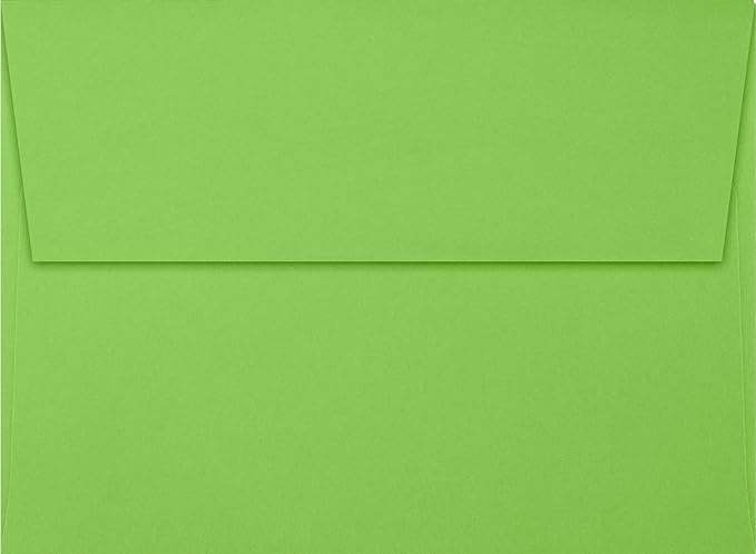 LUXPaper A7 Invitation Envelopes | Peel & Press | 5 1/4" x 7 1/4" | Limelight Green | 80lb. Text | 500 Qty