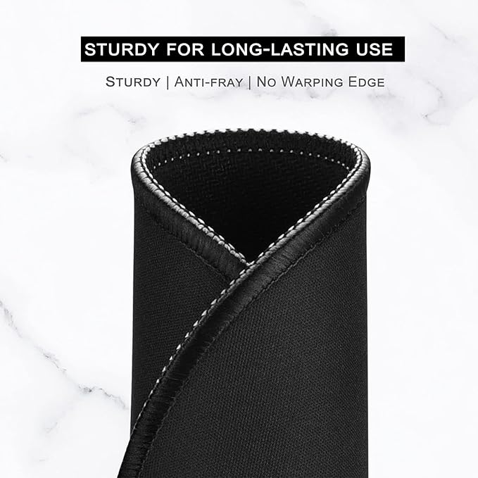 Hsurbtra Mouse Pad, Premium-Textured Small Round Mousepad 8.7 x 8.7 Inch Black, Stitched Edge Anti-Slip Waterproof Rubber Pretty Cute Computer Mat for Office Home Gaming Laptop Men Women Kids