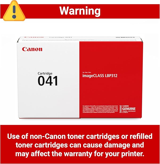 Canon Genuine 041 Black Toner Cartridge Compatible with LBP312dn, MF525dw