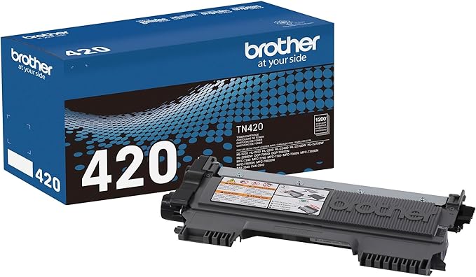 Brother Genuine TN420 Mono Laser Toner Cartridge, Black