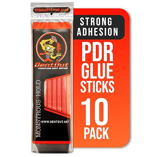 Monstrous Red PDR Glue Sticks (10 Pack) - PDR Glue for Unmatched Adhesion and Precision Dent Removal – Professional Paintless Dent Repair Glue Sticks