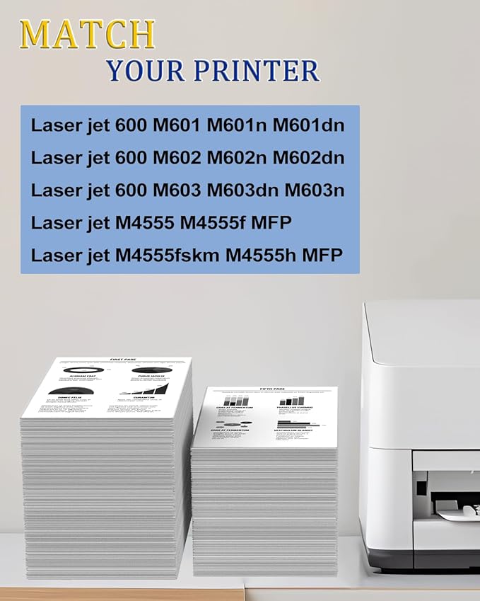 greencycle 90A Compatible Toner Cartridge Replacement for HP 90A Black Toner Cartridge CE390A Use for LaserJet Enterprise 600 M601 M602 M603 Series LaserJet Enterprise M4555 MFP Series (1-Pack)