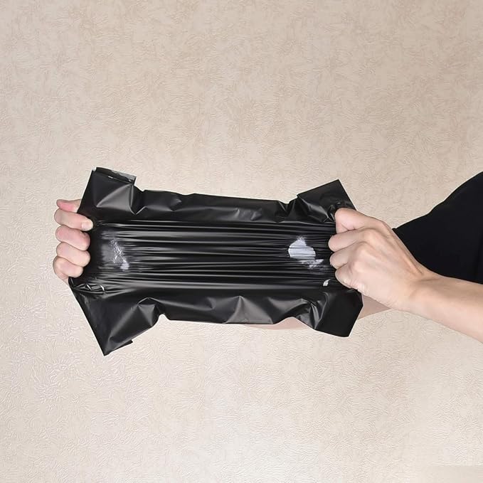 Black Poly Mailers 10x13 in, Shipping Bags, 500 Pcs | Bulk poly mailers and shipping bags for clothes; mailing bags for packing shirts and fabric accessories.