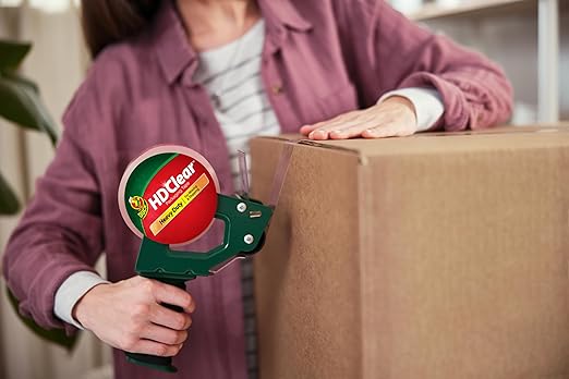 Duck Brand Standard Tape Gun with Pistol Grip Handle - Compatible with 3" Core Packing Tape Refill Rolls up to 2 Inches Wide (394600)