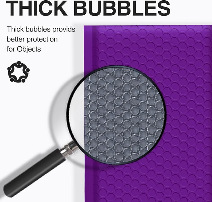 UCGOU Bubble Mailers 10.5x16" Purple 25 Pack Usable Size 10.5x15" Padded | Waterproof Lightweight Mailing Packages,Opaque Self Seal Adhesive Boutique Padded Shipping Bags for Clothes Makeup Supplier