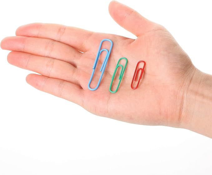 Mr. Pen- Paper Clips, 450 Pack, Assorted Colors, Paper Clips Assorted Sizes