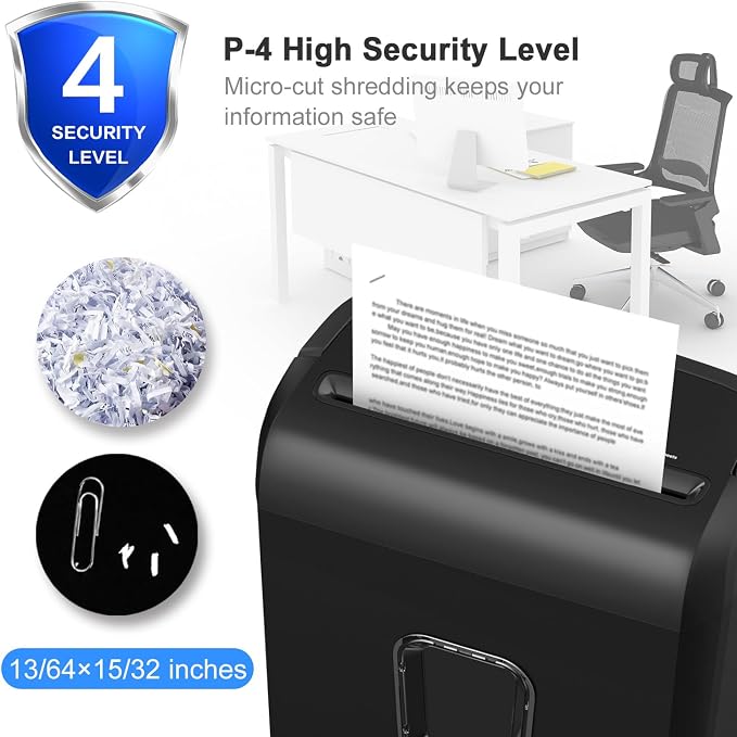 Bonsaii 6-Sheet Micro-Cut Paper Shredder & 24 Pack Lubricant Sheets