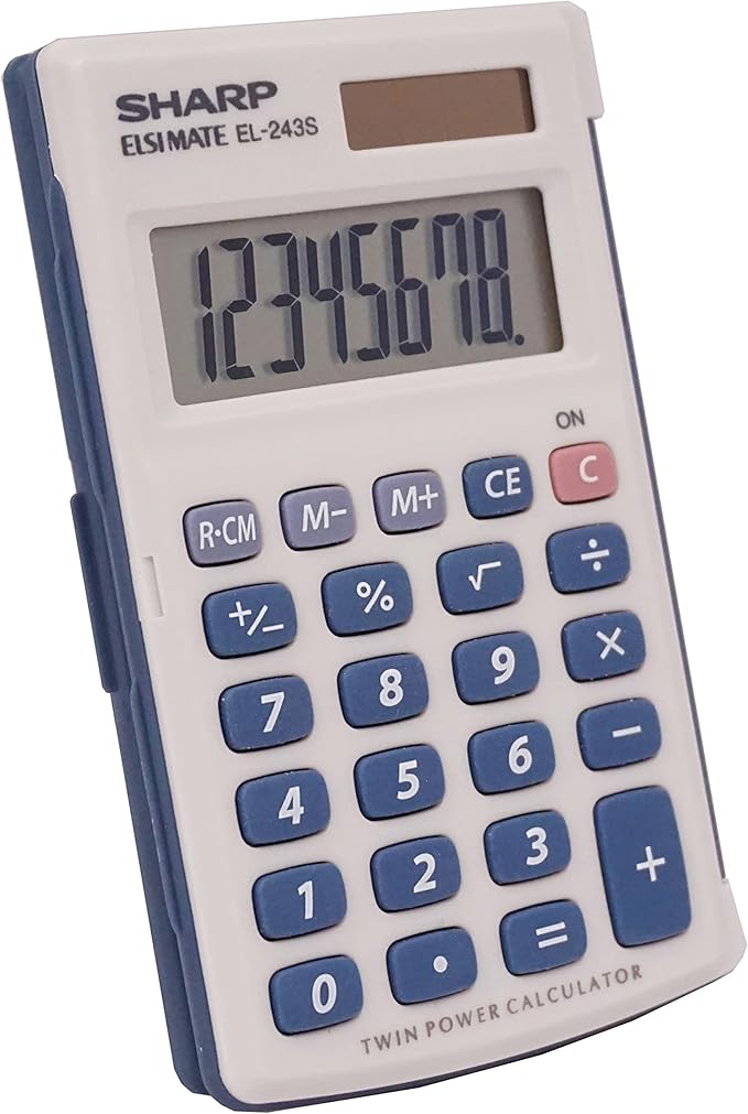 Sharp Calculators EL-243SB 8-Digit Pocket Calculator