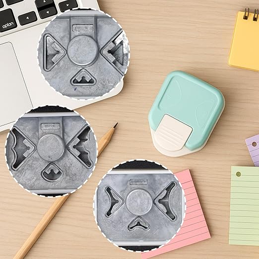 LOVEINUSA 3 in 1 Corner Rounder Punch, 3PCS Corner Punch (Rounder + Beauty Shape + Chamfer Edges), 3 Way Cutter for Scrapbooking Supplies, Photocards & DIY Paper Crafts, Laminate, Cardstock, Envelope