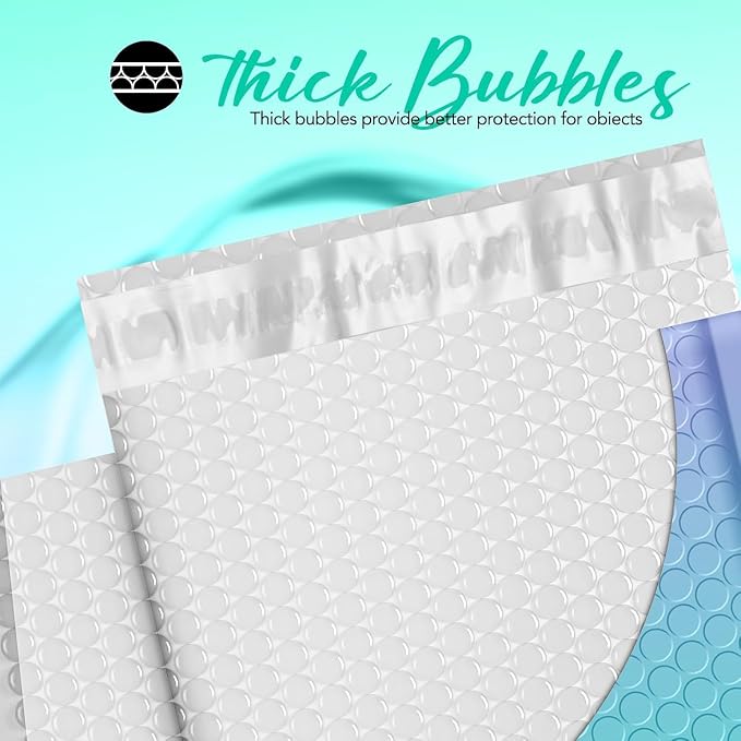 Fuxury Cute Design Bubble Mailers 6x10" 600 Pack Opaque Padded Envelopes | Usable Size 6x9" Durable Pattern Bubble Shipping Envelopes for Mailing Jewelry Thick Bubble Padded Mailers Fairyland Green