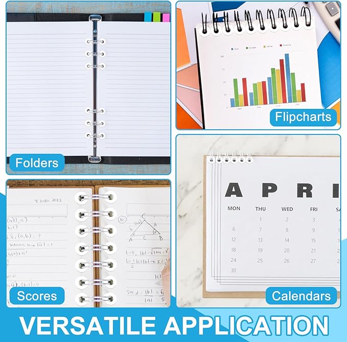 4000 PCS Self-Adhesive Hole Reinforcement Stickers, 1/4" Diameter Hole Punch Reinforcement Stickers, Non-Printable Paper Hole Reinforcement Labels for Schools, Homes, and Offices