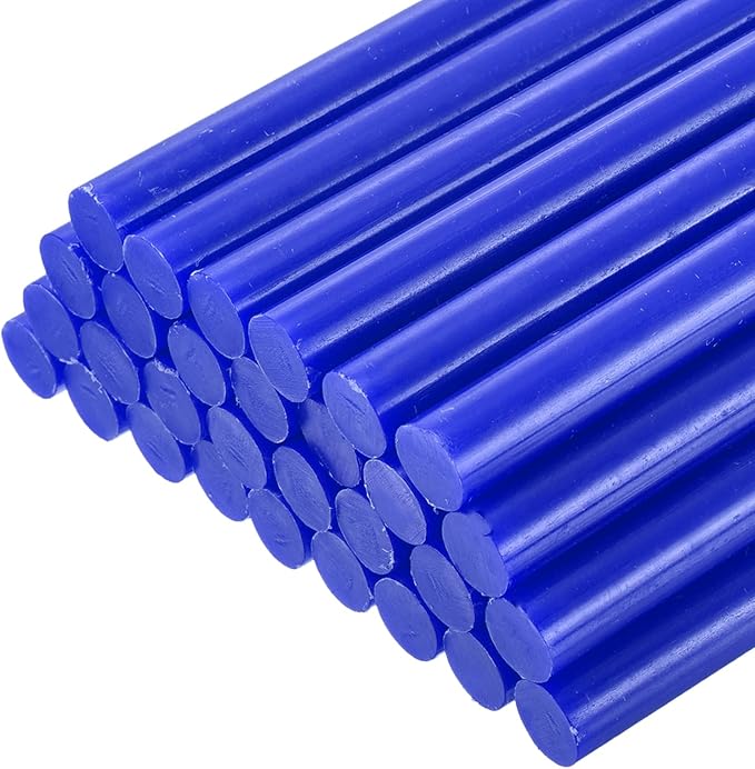 uxcell 30pcs 11mm x 200mm Full Size Hot Glue Gun Sticks 8-inch x 0.43-inch High Sticky Large Hot Glue Sticks for Glue Gun, Bright Blue
