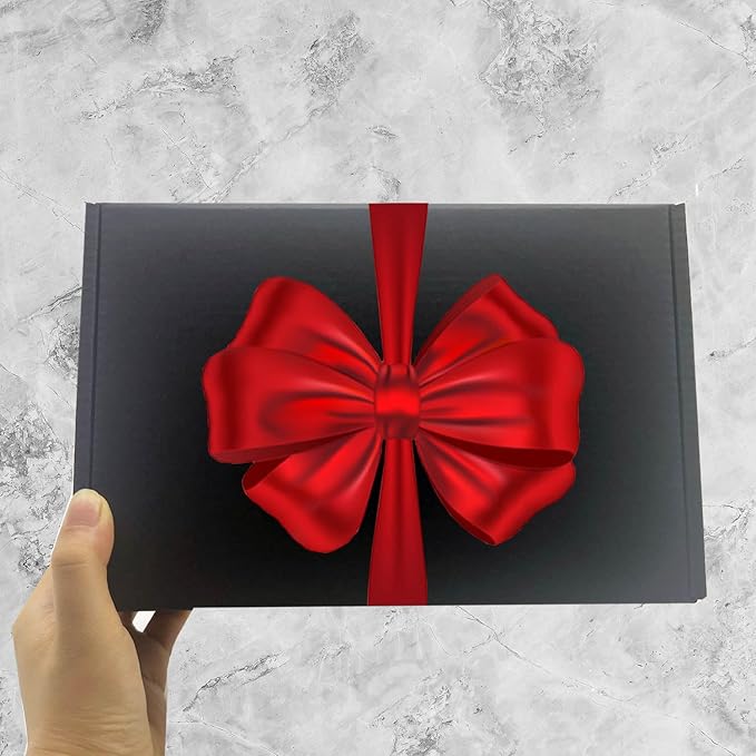 24 Pack 9x6x3 inch Black Shipping Boxes ，Cardboard Packaging Boxes for Mailing Shipping Corrugated Cardboard Boxes for Packaging Small Business Craft Flat Shipping Boxes Empty Gifts Giving Products