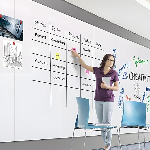 Magnetic Whiteboard Tape for Office,Fine Line Gridding Tape - 1/5 in x 40 yd x 24 mil,High Energy Thin Strip Magnets,Black 120 Feet