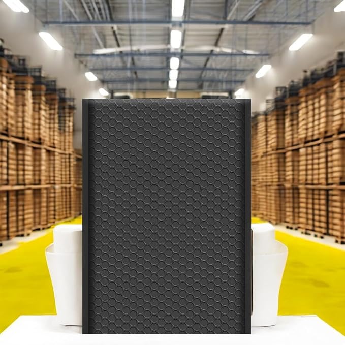 iMBAPrice 100-Pack #2 (8.5" x 12") Pure Black Color Self Seal Poly Bubble Mailers Padded Shipping Envelopes (Total 100 Bags)