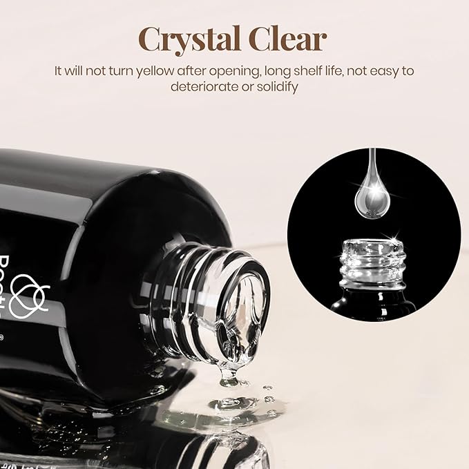 beetles Gel Polish No Wipe Gel Top Coat - Clear Color Top Coat Gel Nail Polish Shine Finish and Long Lasting, Soak Off Nail Lamp, 15ml Spring Nails Gifts for Women