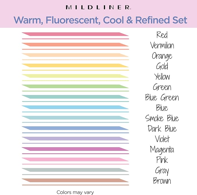 Zebra Pen MILDLINER No Bleed Highlighter, Assorted Colors, Dual Tip, 25-Pk