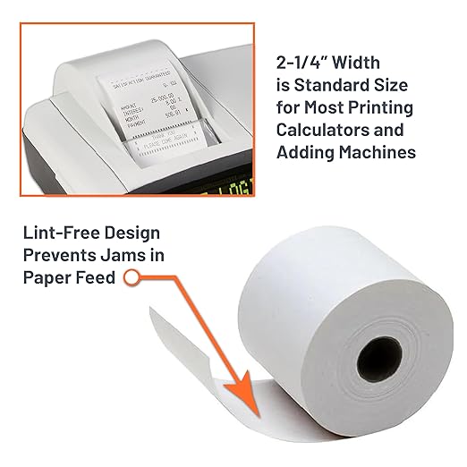 Victor Thermal Paper Roll For Printing Calculators & Cash Registers, 3 Pack, 165 ft (70803)