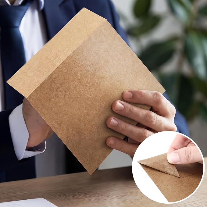 Fainne 600 Pack Kraft Envelopes for Invitation, 120 GSM,A6, 4.75 X 6.50 in | Brown Envelopes for Invitation, 120 GSM Gift Card for Office, Wedding, Gift, Party, Baby Shower, Mailings