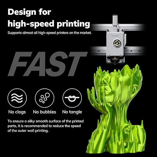 AMOLEN PLA 3D Printer Filament,PLA Filament 1.75mm,Silk Filament Bundle,White,Sakura Pink,Neon Green,Baby Blue, 3D Printing Filament Bundle, 200gX 4 Spools