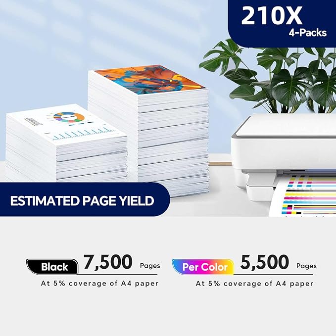 210X 210A High Yield Toner Cartridges（4 Pack Compatible Replacement for HP 210X 210A 210 Toner Cartridge with HP Color LaserJet Pro MFP 4301fdw 4201dn 4301fdn 4201dw Series Printer |W2100X W2100A