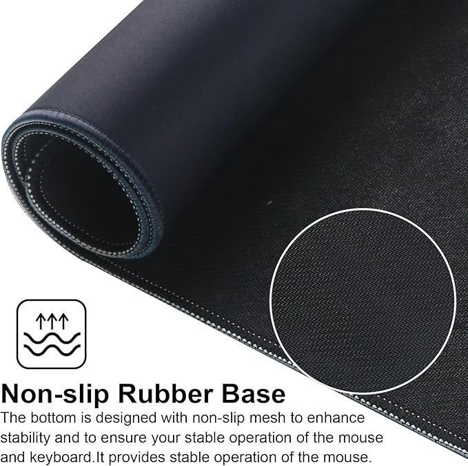 Gaming Mouse Pad,Large Mouse Pad Size 31.5x11.8 Thickness 0.12 inches,Premium-Textured Non-Slip & Waterproof Computer Mousepad with Stitched Edges for Gaming,Office & Home-80x30 Hua005