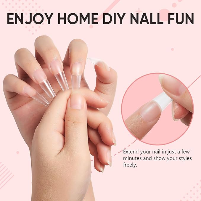 Nicedeco Hema Free Nail Glue Gel for Acrylic Nails 15ML, Cruelty Free, Vegan, Long-Lasting 6 in 1 Brush On Glue for False Nails Tips Led Lamp Required