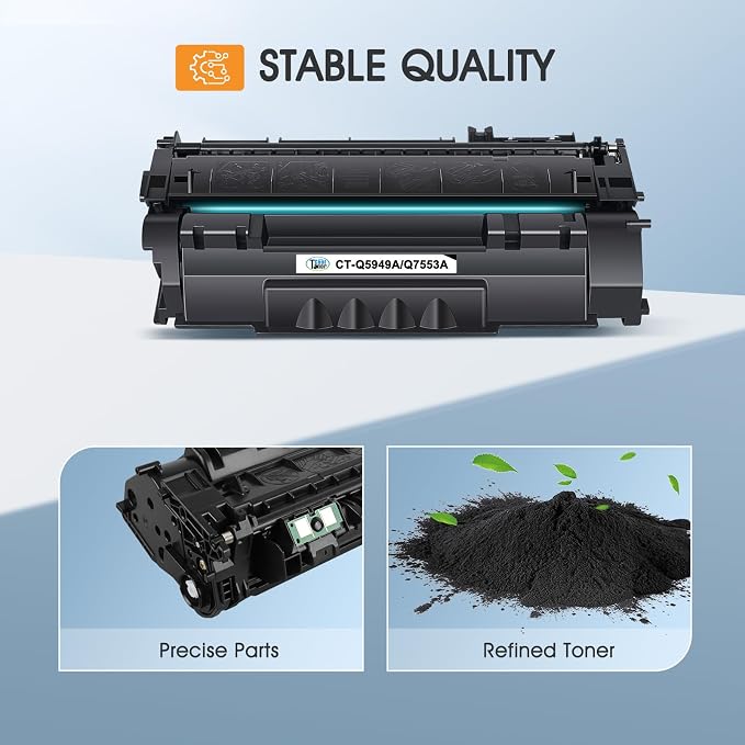 49A Q5949A 1320 Toner Cartridge Black 2-Pack 53A Q7553A 53X 49X Q5949X | Compatible for HP 49A Q5949A for Laserjet 1320 Toner Cartridge 1320tn 1320nw 1320n 1160 3390 3392 P2015 P2015dn Printer