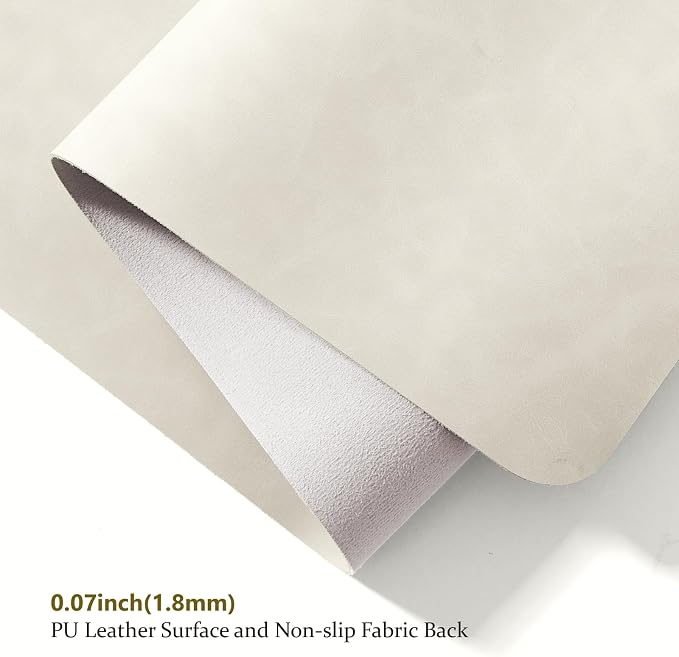 Distressed Leather Desk Mat - Non-Slip PU Desk Pad for Office and Home - Desk Organization and Accessories - Ideal for Large Mouse Pad and Desk Mats on Top of Desks(Sandstone,31.5"x 15.7")