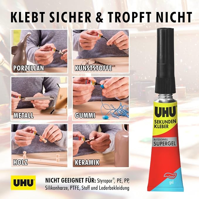 Uhu instant glue, super gel