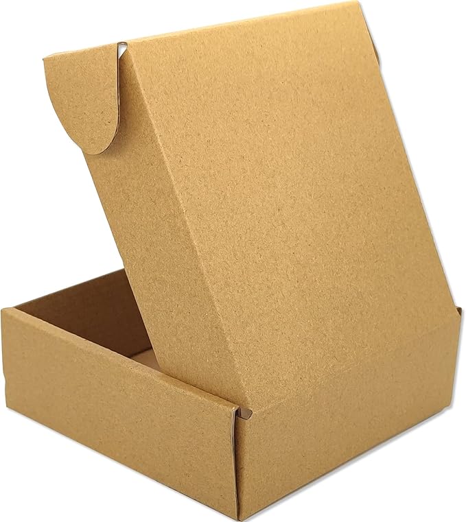 Small Brown Shipping Boxes for Small Business Pack of 25-8x8x4 inches Cardboard Corrugated Mailer Boxes for Shipping Packaging Craft Gifts Giving Products