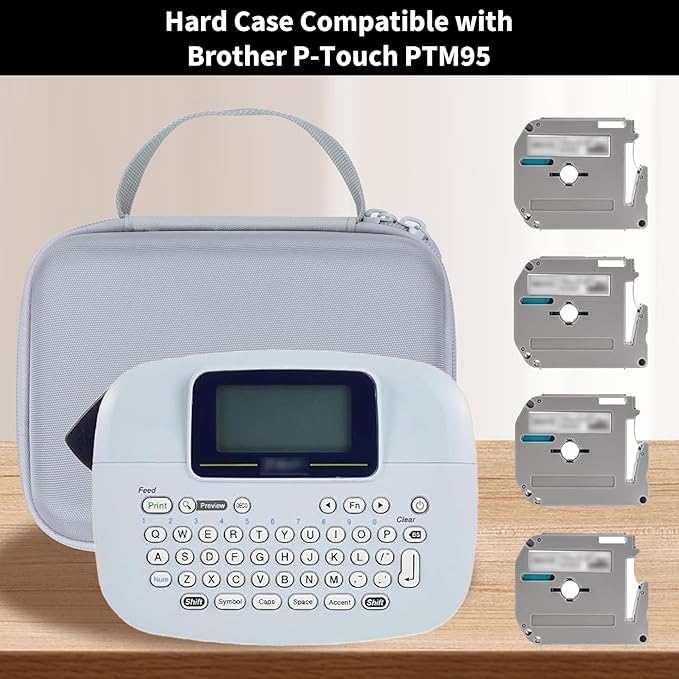 Storage Case Compatible with Brother P-Touch PTM95 Handy Label Maker and Label Tapes