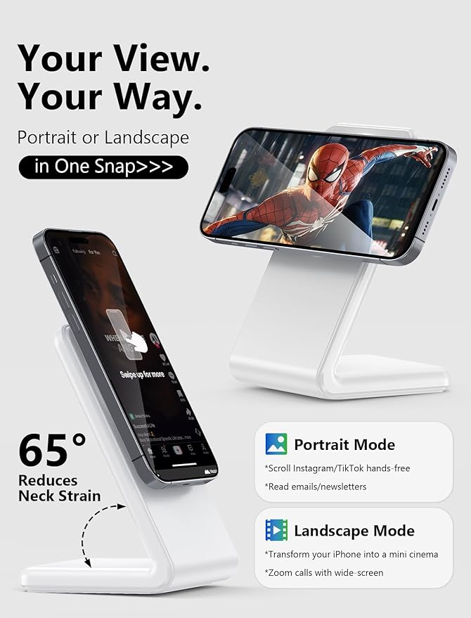 Mag.Safe Charger - Magnetic Wireless Charger for iPhone 12-17,Black | Fast Charging | Magnetic iPhone Charging | for iPhone Charger Stand