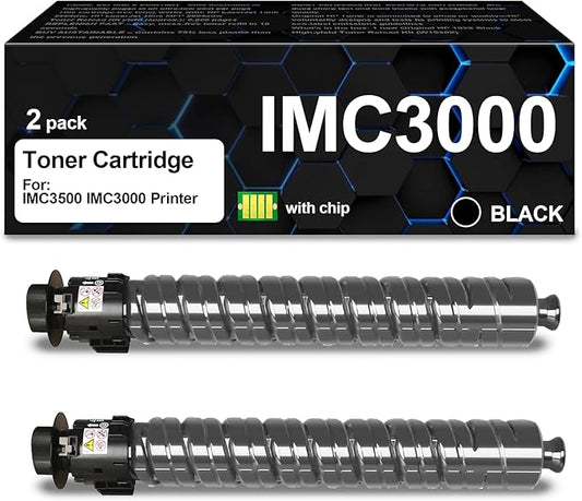 IMC3000 IMC3500 Toner Cartridge Black( 842251) with Chip Compatible with Ricoh IMC3000 IMC3500 Printers(2-Packs)