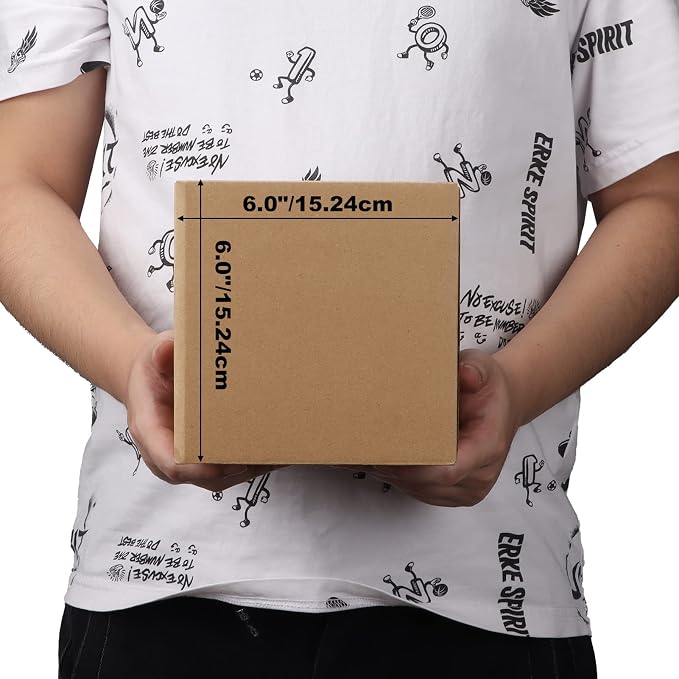 Edenseelake 40 Pack 6x6x6 inches Shipping Boxes Small Cardboard Boxes for Packing, Moving, Mailing, Brown
