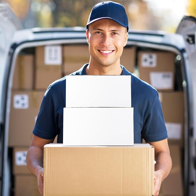 Eupako 30 Pack Small Shipping Boxes Assorted Sizes, 10x7x5 & 11x6x6 15 PCS Each Small Boxes, White Corrugated Box Mailers, Cardboard Boxes for Packaging Small Business, Mailing