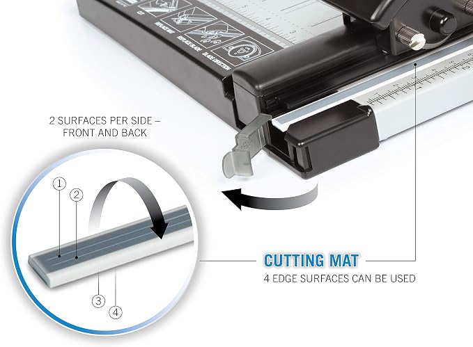 Carl 18 inch DC-2A3N Premium Rotary Paper Trimmer, Metal Base, 15 Sheet Cutting Capacity.