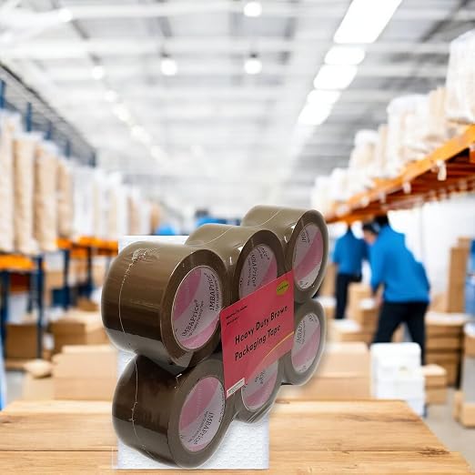 iMBAPrice Brown Packing Tape 3 Inch x 110 Yards, 6 Rolls | Heavy Duty Shipping & Packaging Tape, Strong Adhesive Carton Sealing Tape for Moving Boxes, Warehouse